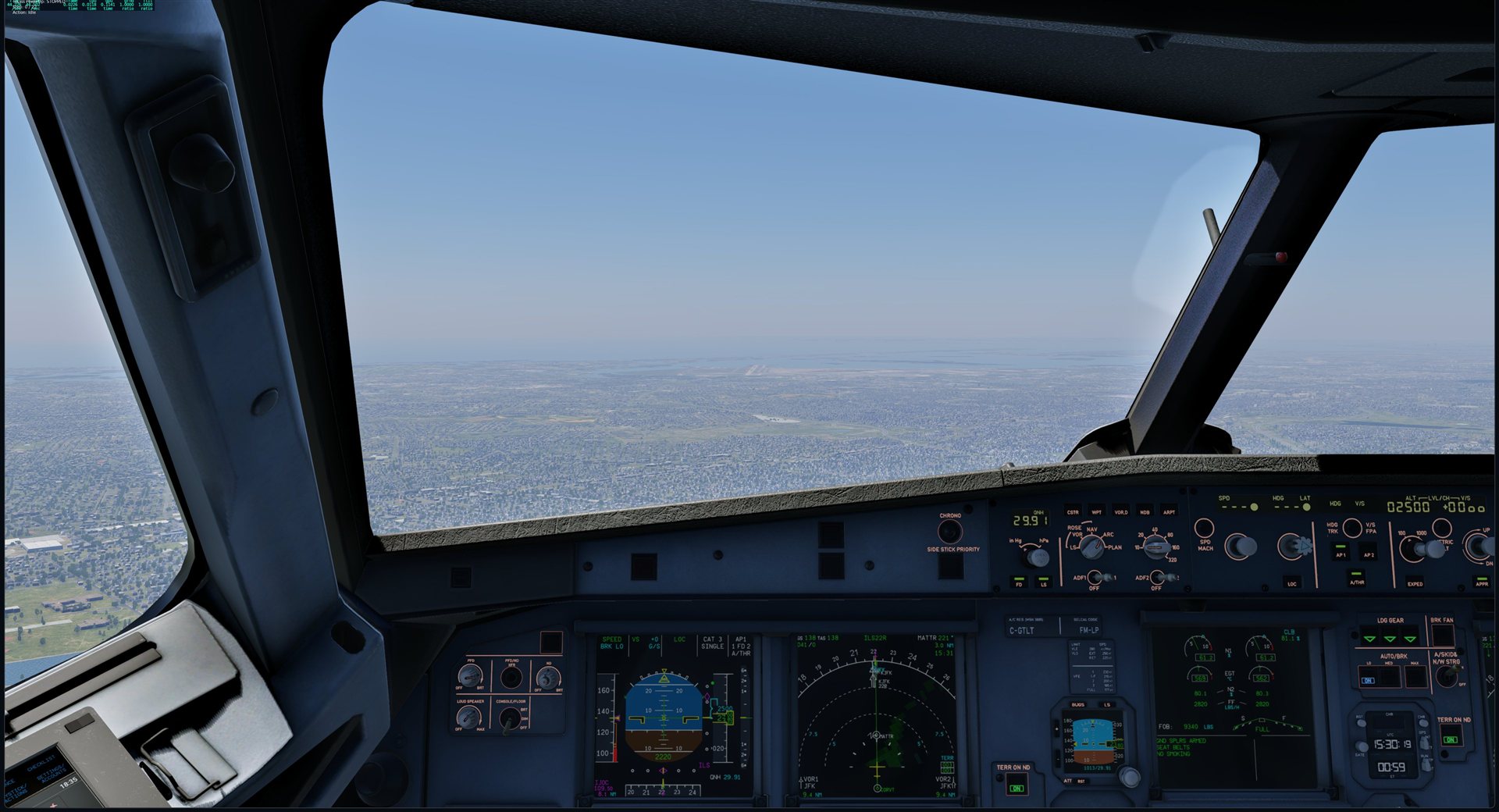 The handed-off aircraft established inbound to KJFK, ILS armed, for the pilot to fly