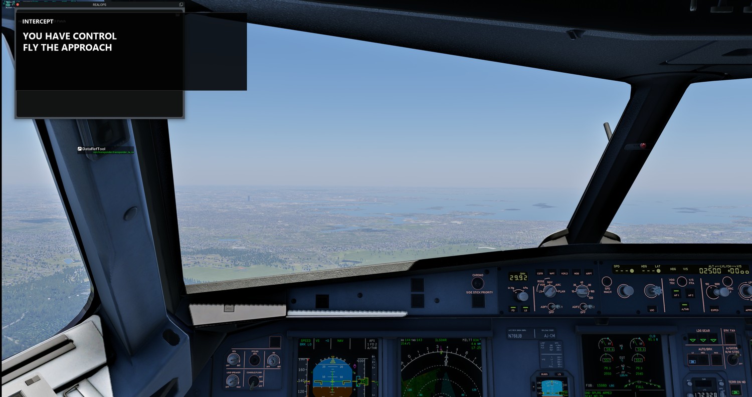 Handed off in the ToLiss A320: You have control. Fly the approach.